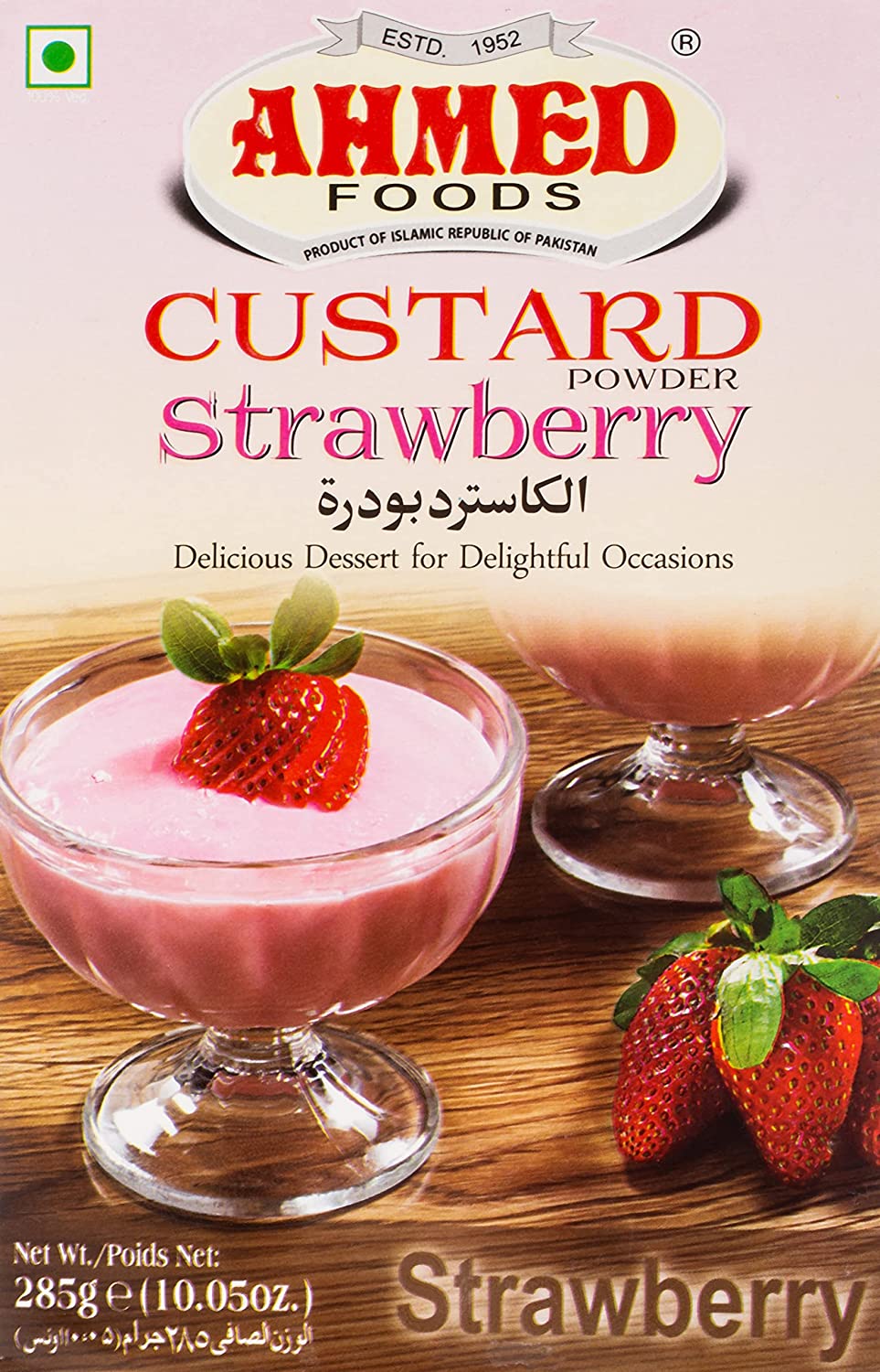 Ahmed Custard Pulver – Erdbeergeschmack 285g