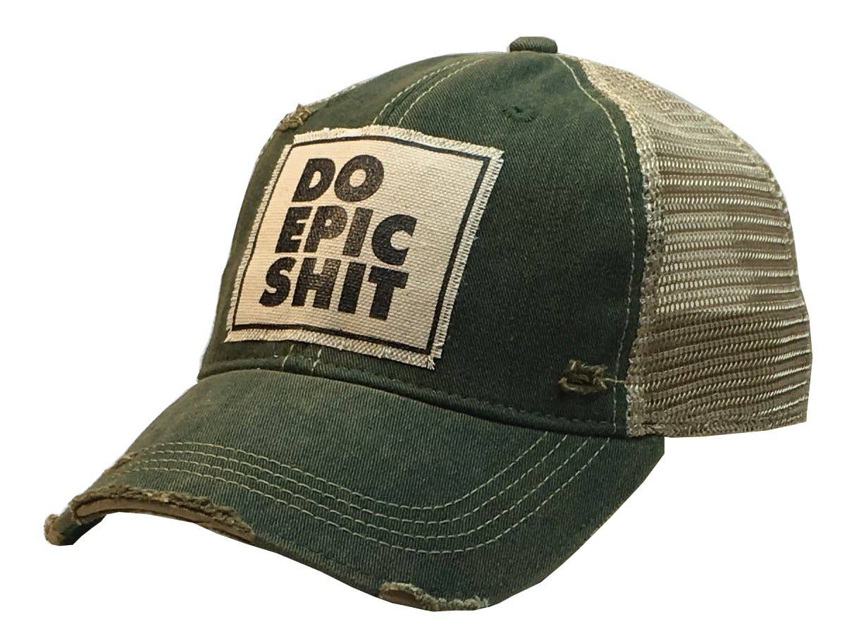 Vintage Life Do Epic Shit Distressed Trucker Hut Baseballmütze