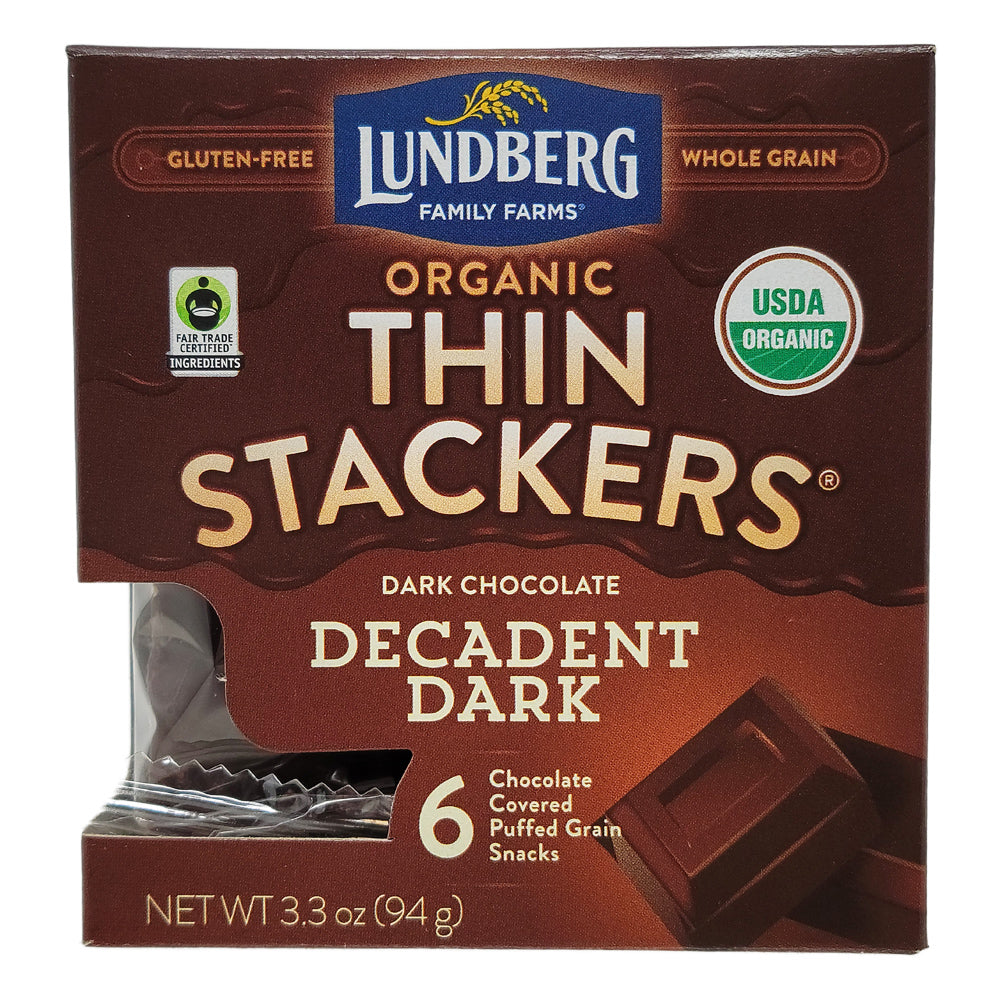 Lundberg Decadent dunkle Schokolade dünne Stapler – 3.3oz