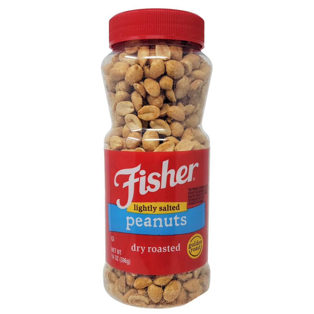 Fisher leicht gesalzene trockene geröstete Erdnüsse – 14 oz