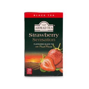 Ahmad Tea Erdbeer Sensation Schwarzer Tee, 20-Zähl