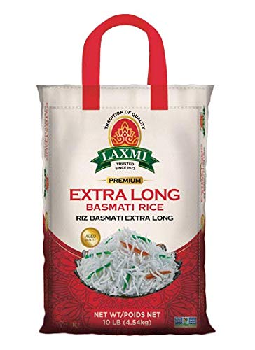 Laxmi Extra Extra Langkornreis Basmati Reis – 10 lbs. Tasche