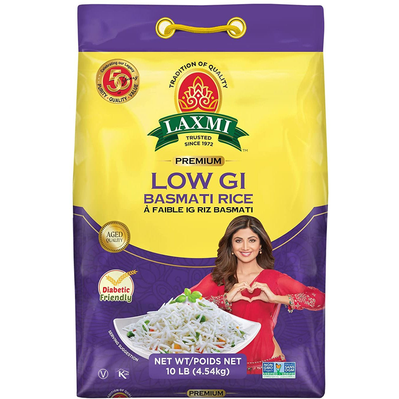 Laxmi Diabetiker freundlich Basmati Reis w / niedriger G.I. Indexwert – 10 lb