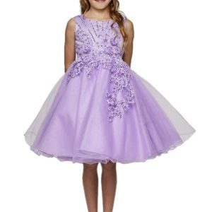 Blumenmädchenkleid für Mädchen, Lavendel, Perlen, Glitzer, Tüll, Größe 2–12