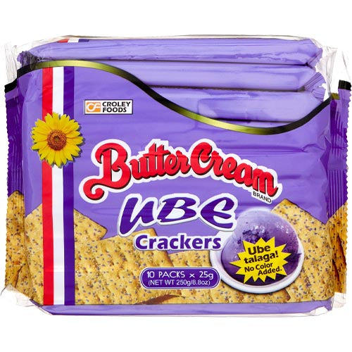 Buttercreme – Ube Crackers – UBE Talaga! Keine Farbe hinzugefügt. – 10er Packung – 25 G – 8,8 OZ