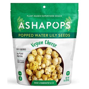AshaPops – Popped Water Lily Seeds Veganer Käse, 1 Unze
