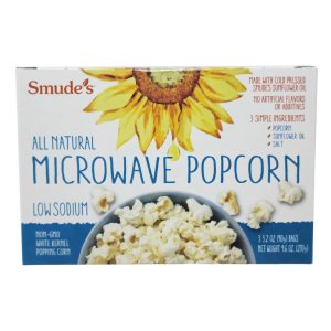 Smude’s Low-Natrium Mikrowelle Popcorn – 3 Packungen