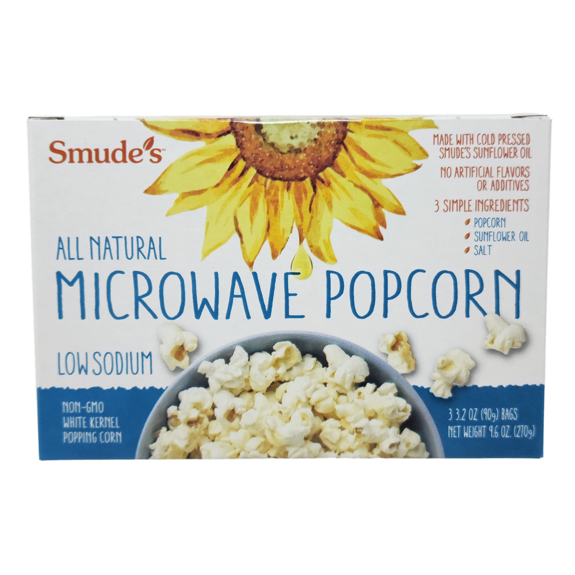 Smude's Low Sodium Microwave Popcorn – 3er Packung