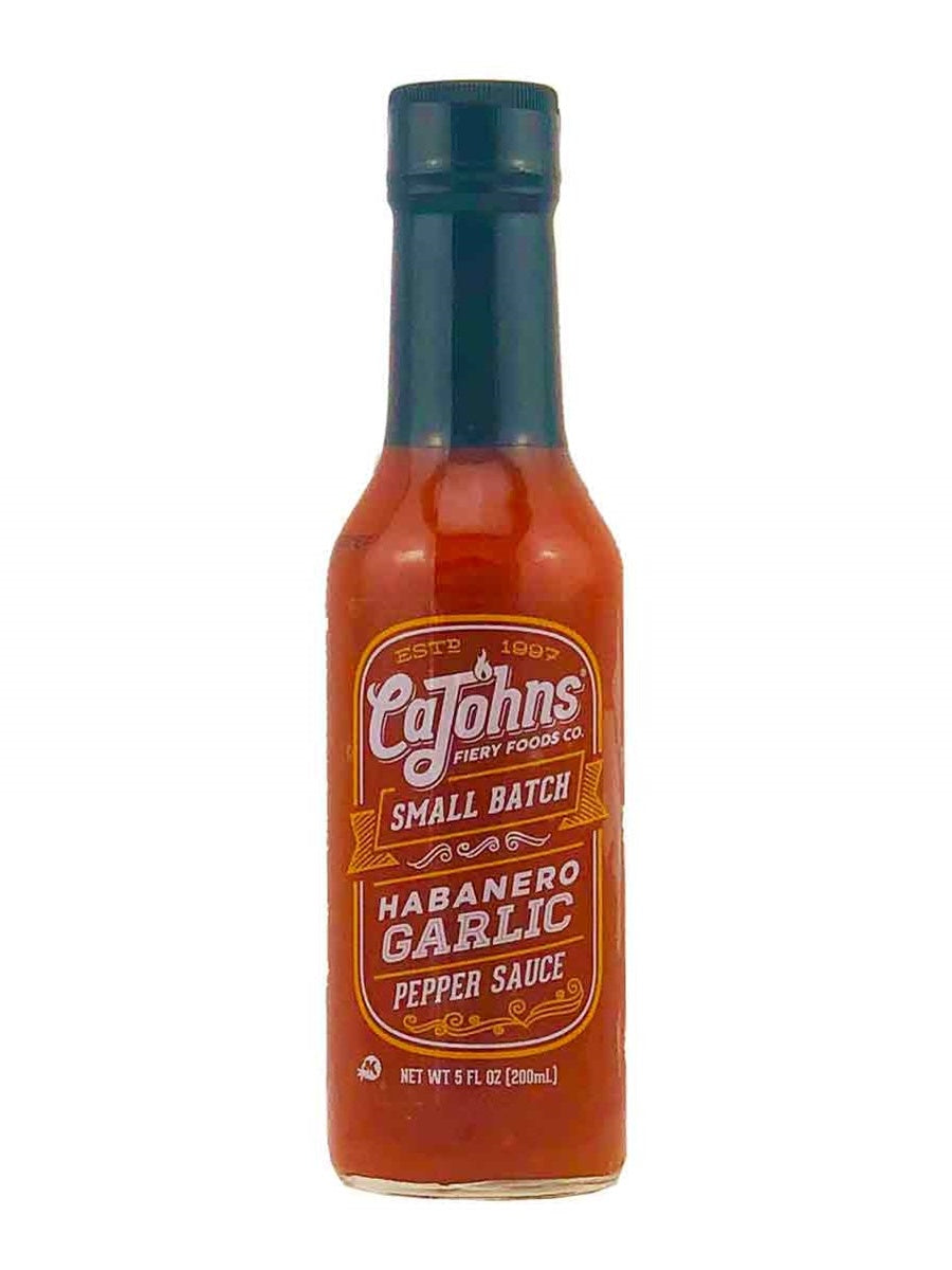 Chilisauce CaJohns kleine Batch Habanero Knoblauch 5 oz Hitze 8