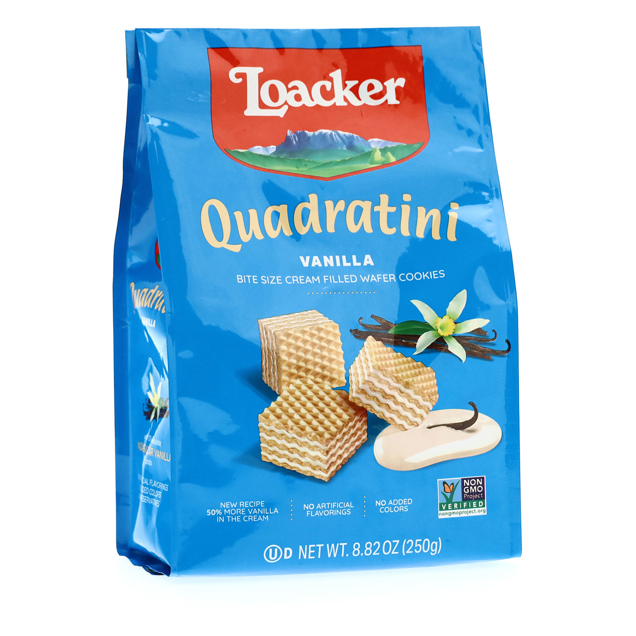 Loacker Quadratini Vanille Waffel Kekse, 8,82 oz