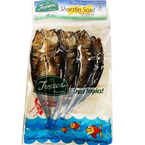 Tropics Getrocknete gesalzene Shortfin Scad (Galunggong) Butterfly Cut – 6 OZ
