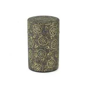 Japanese Washi Tin Gold auf schwarzen Blumen