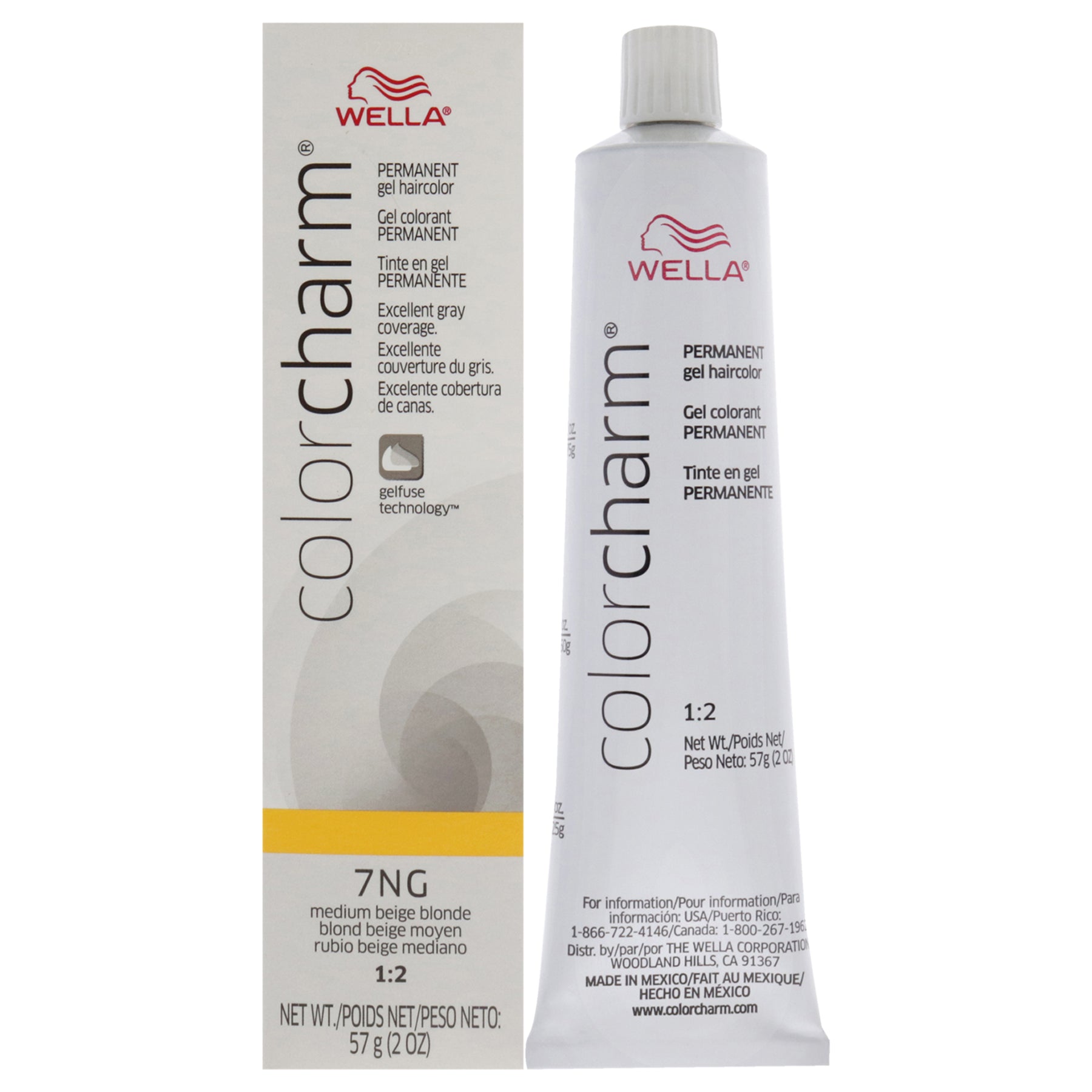Farbe Charm Permanent Hair Color Gel – 7NG mittel Beige Blonde von Wella für Unisex – 2 Unzen Haarfarbe