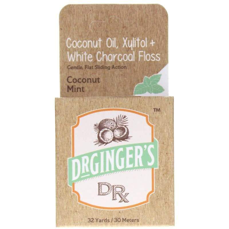 Dr. Gingers Healthcare Pro – Weißkohle Kokosnuss Floss, 5 Unzen