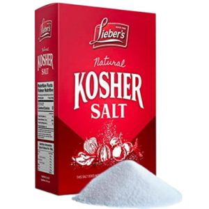 Lieber’s Natürliches koscheres Salz, koscher für Passah, 3 Pfund