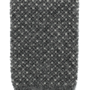 Brunello Cucinelli Quadratisches Ende 100% Kaschmir Gestrickt Grau Herren Krawatte