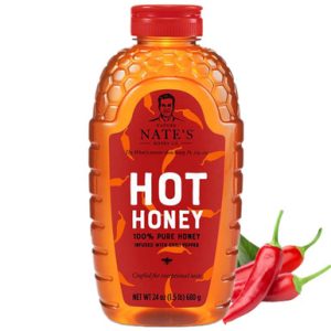 Nature Nate’s heißer Honig, 100% reiner Honig mit Chilipfeffer, 24 Unzen Squeeze Flasche