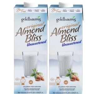 Goldbaums Passover Mandelglück ungesüßte Mandelmilch, milchfrei, 33,8 Liter (Packung 2)