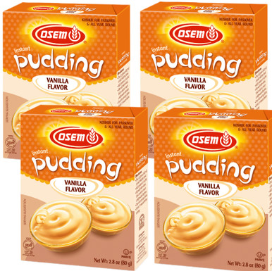 Osem Instant Vanille Pudding Mischung, koscher für Passah, 2,8 oz (Packung mit 4)