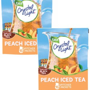 Crystal Light Pfirsich Iced Tee-Pulver-Getränkmischung, 16 Zähler (Packung mit 2)