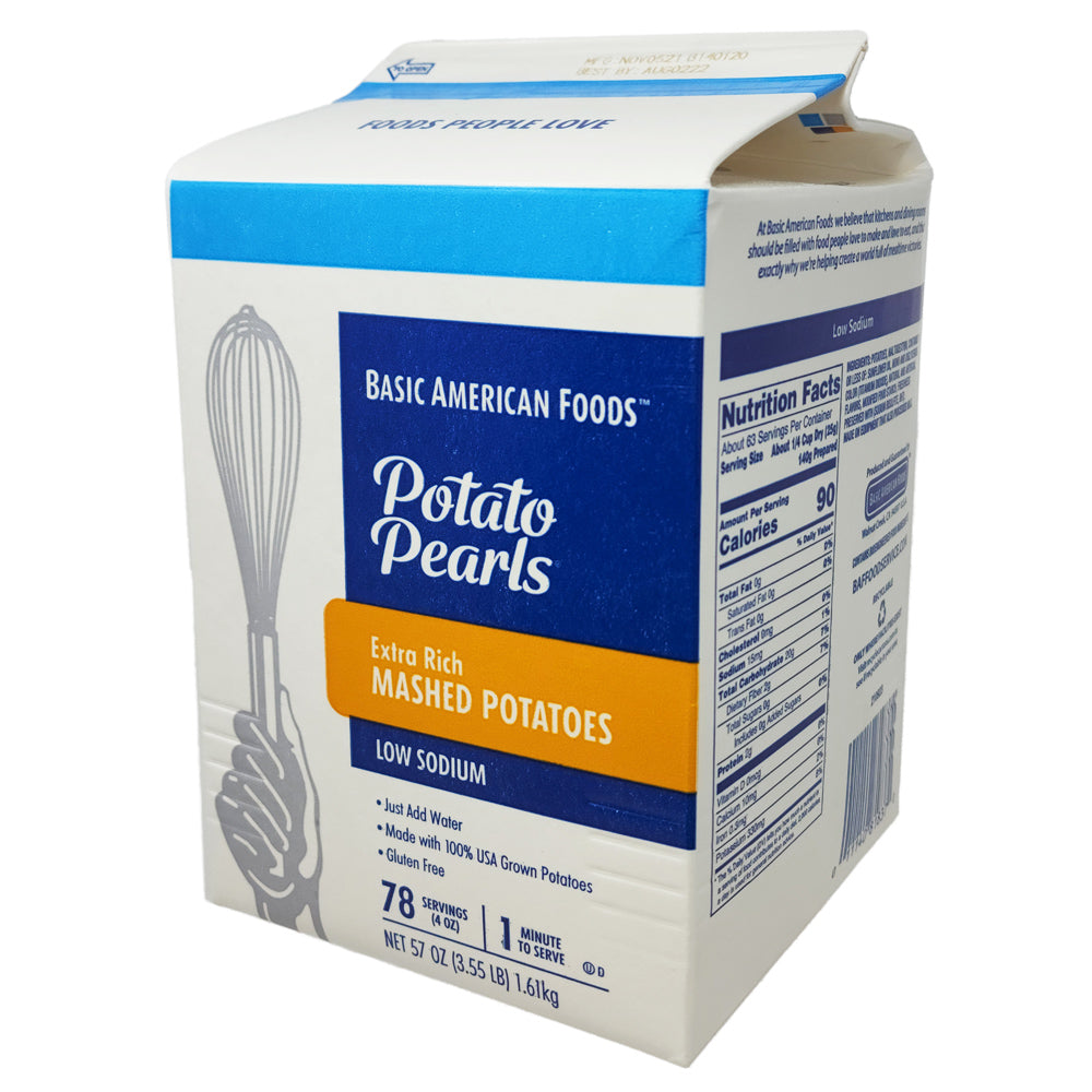 Grundlegende amerikanische Lebensmittel Niedrige Natrium Kartoffelpüree – 57oz