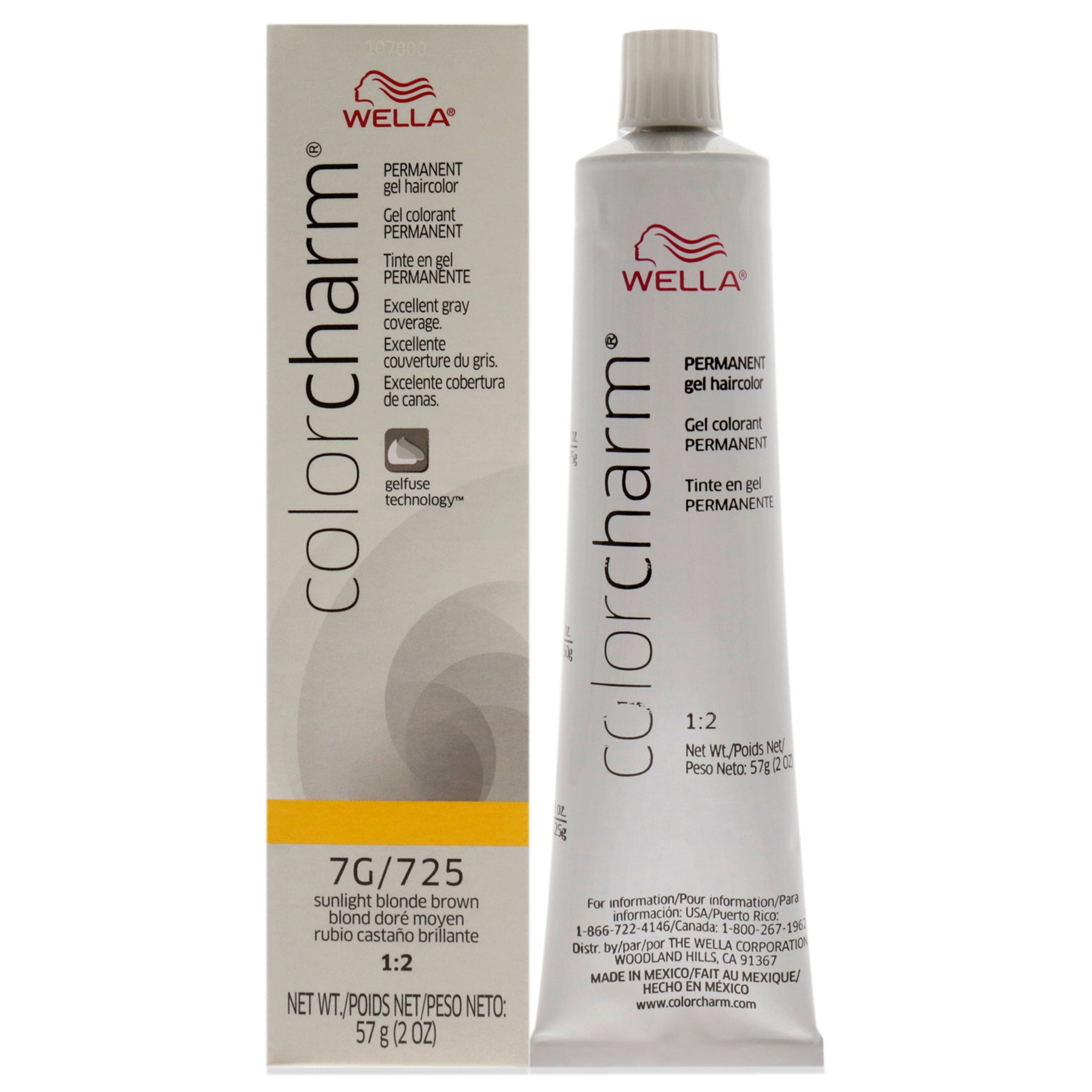 Farbe Charm Permanent Hair Color Gel – 725 7G Sunlight Blonde Braun von Wella für Unisex – 2 Unzen Haarfarbe