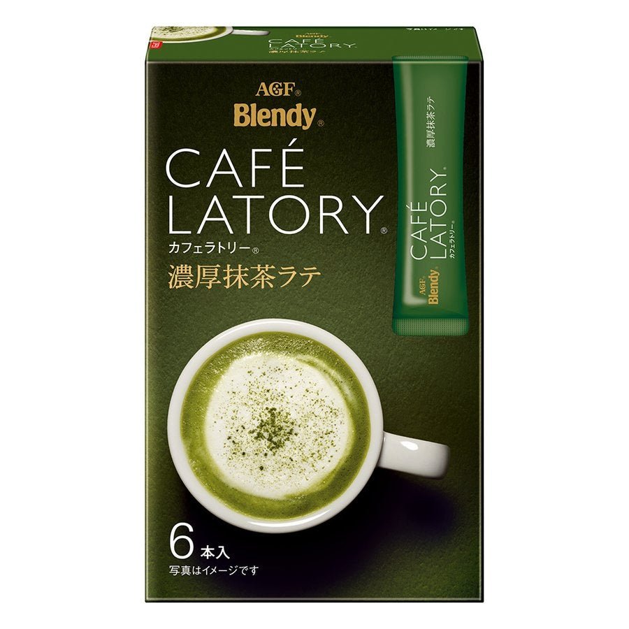 AGF Blendy Cafe Latory Matcha Grüner Tee Latte Pulver 6 Sticks