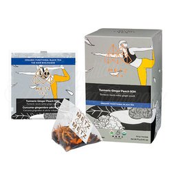 Bio Kurkuma Ingwer Pfirsich Schwarzer Tee (25 lose-Blatt-Pyramide Teebeutel