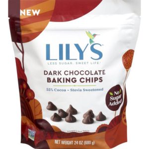 Lily’s No Zucker zugesetzte dunkle Schokolade Backchips, 24 Unzen