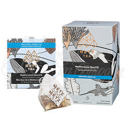 Mediterraner blauer Kräutertee (25 lose-Blatt-Pyramide Teebeutel Karton)