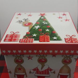 Geschenkbox – Set aus Metalldosen mit Rentiermotiv