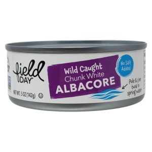 Field Day Bio kein Salz hinzugefügt Brocken weiß albacore Thunfisch – . – 5oz