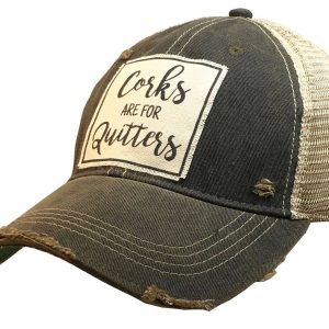 Vintage Life Korken sind für Quitters schwarz Distressed Hut