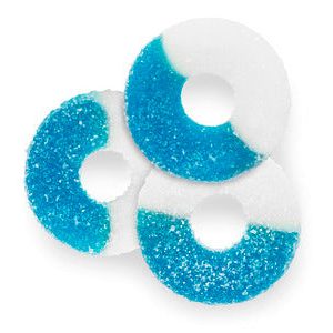 blauer Himbeergummiring