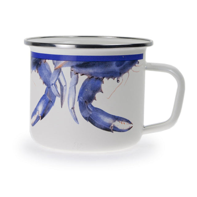 Golden Rabbit Blaue Krabbe Emaille Grande Tasse