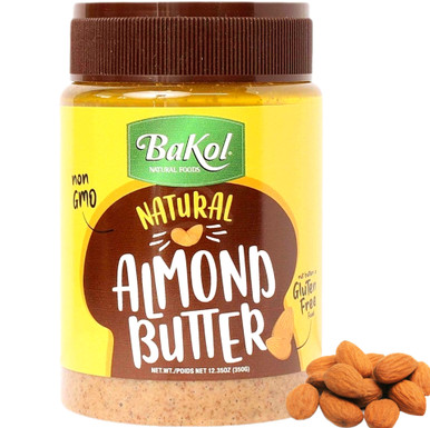 Bakol Natürliche Mandelbutter, ohne Gentechnik, Glutenfrei, 12,35 oz