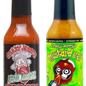 Crazy Jerry’s Mind Blowin and Senf Gas scharfe Saucen Geschenk-Set, 2/ . – 5oz
