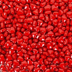 rote Süßigkeiten Herzen Zimt