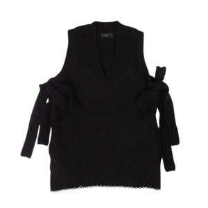 Alanui Kaschmir ärmelloser Strickpullover – Schwarz