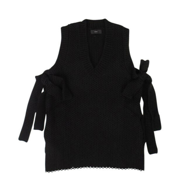 Alanui Kaschmir ärmelloser Strickpullover – Schwarz