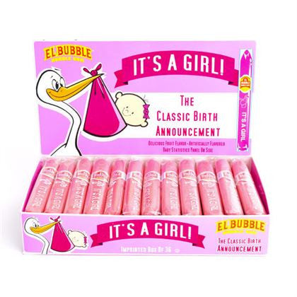 Es ist ein Mädchen Bubble Gum Zigarren