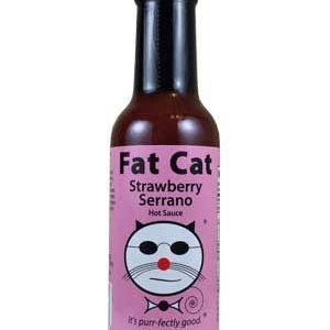 Fat Cat Erdbeere serrano scharfe Sauce, . – 5oz