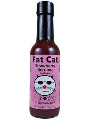 Fat Cat Erdbeere serrano scharfe Sauce, . – 5oz