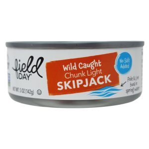 Field Day Bio kein Salz hinzugefügt Stück leicht Skipjack Thunfisch – . – 5oz