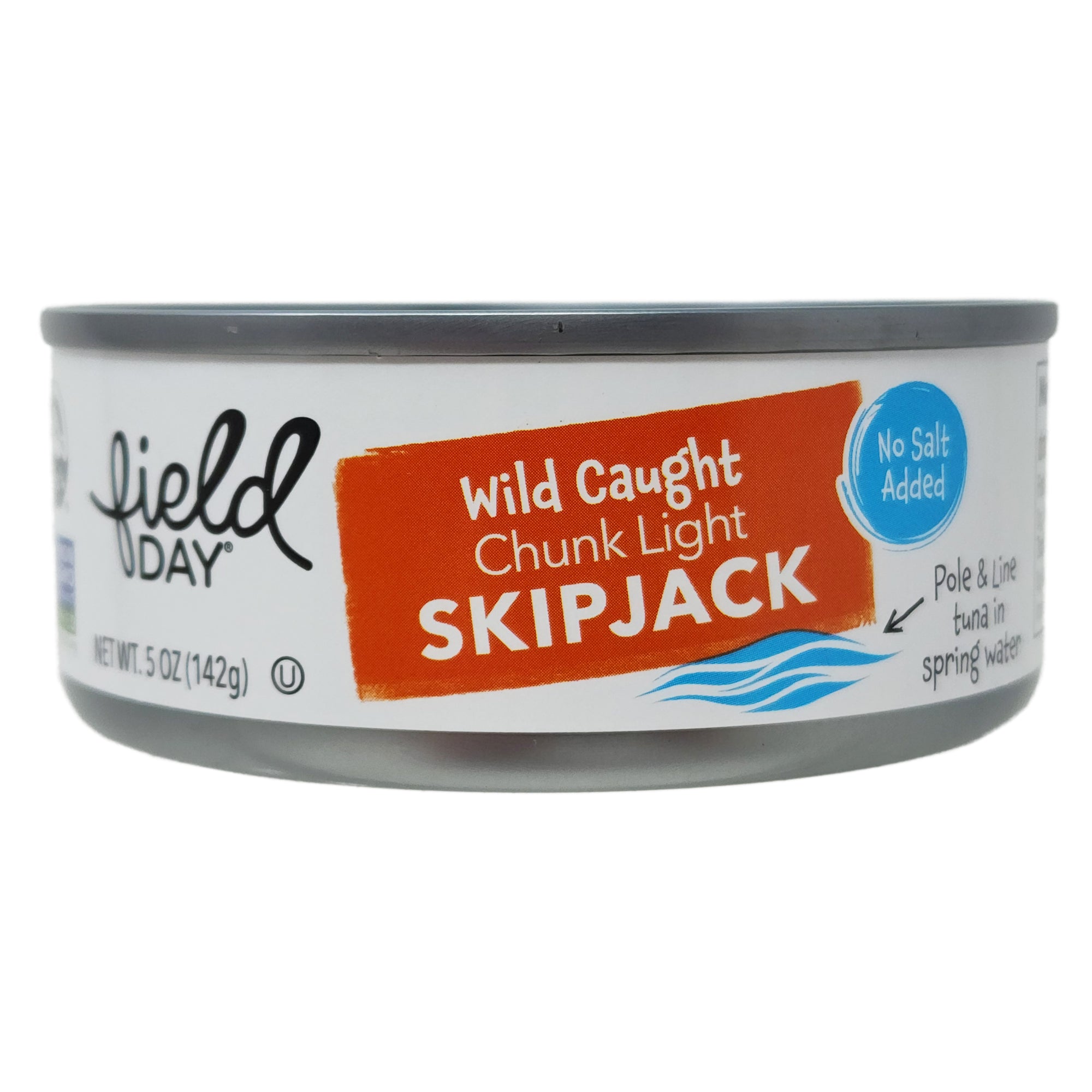 Feldtag Bio Kein Salz hinzugefügt Chunk hell Skipjack Thunfisch – 5oz