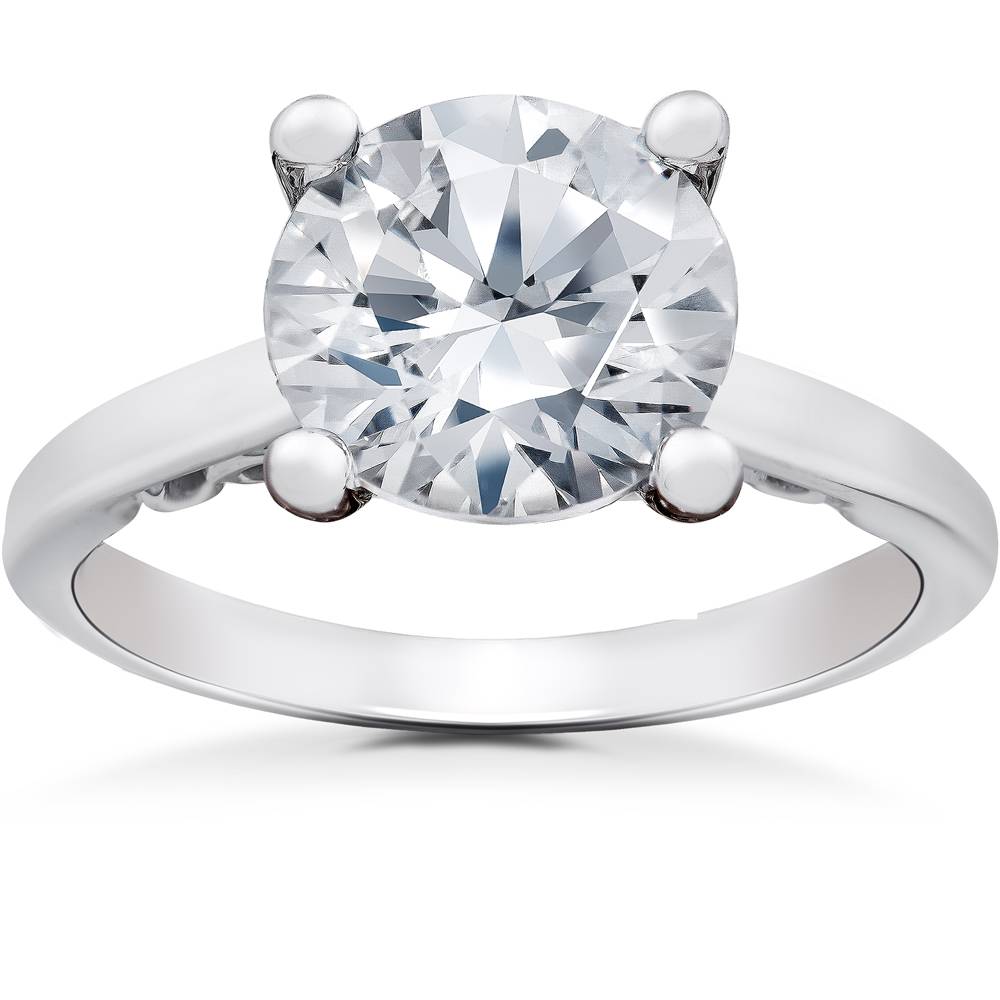 2 ct Lab Created zertifiziert Diamant Gabriella Verlobungsring 14k Weißgold