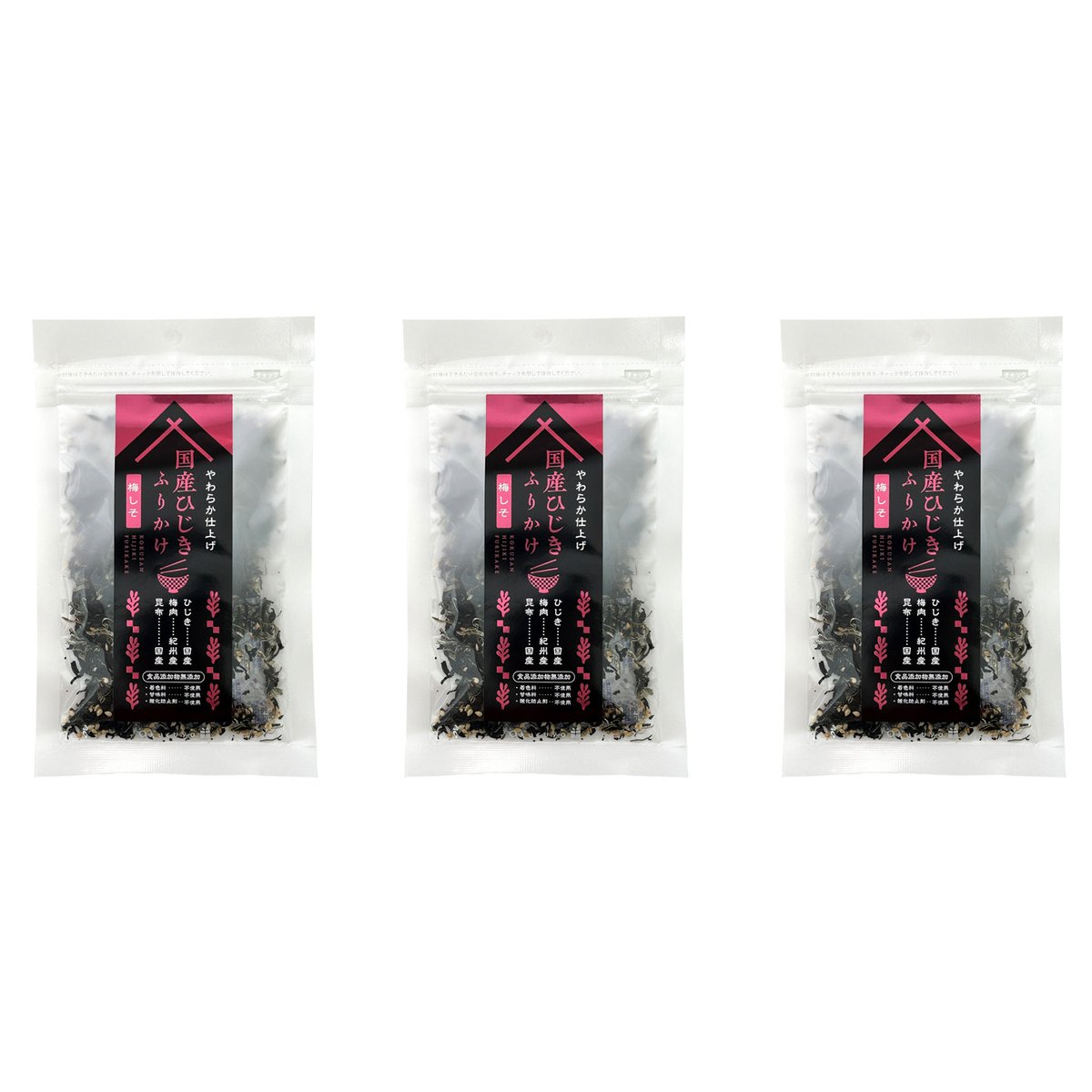 Takusei Hijiki Pflaume Shiso weich Furikake Allzweck Gewürz 22g (Packung mit 3)