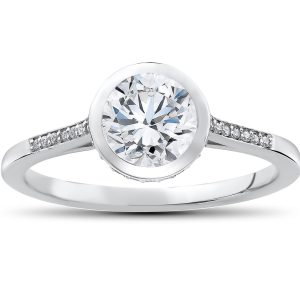 1 1/10 ct Lab Grown Diamant Aria Verlobungsring 14k Weißgold