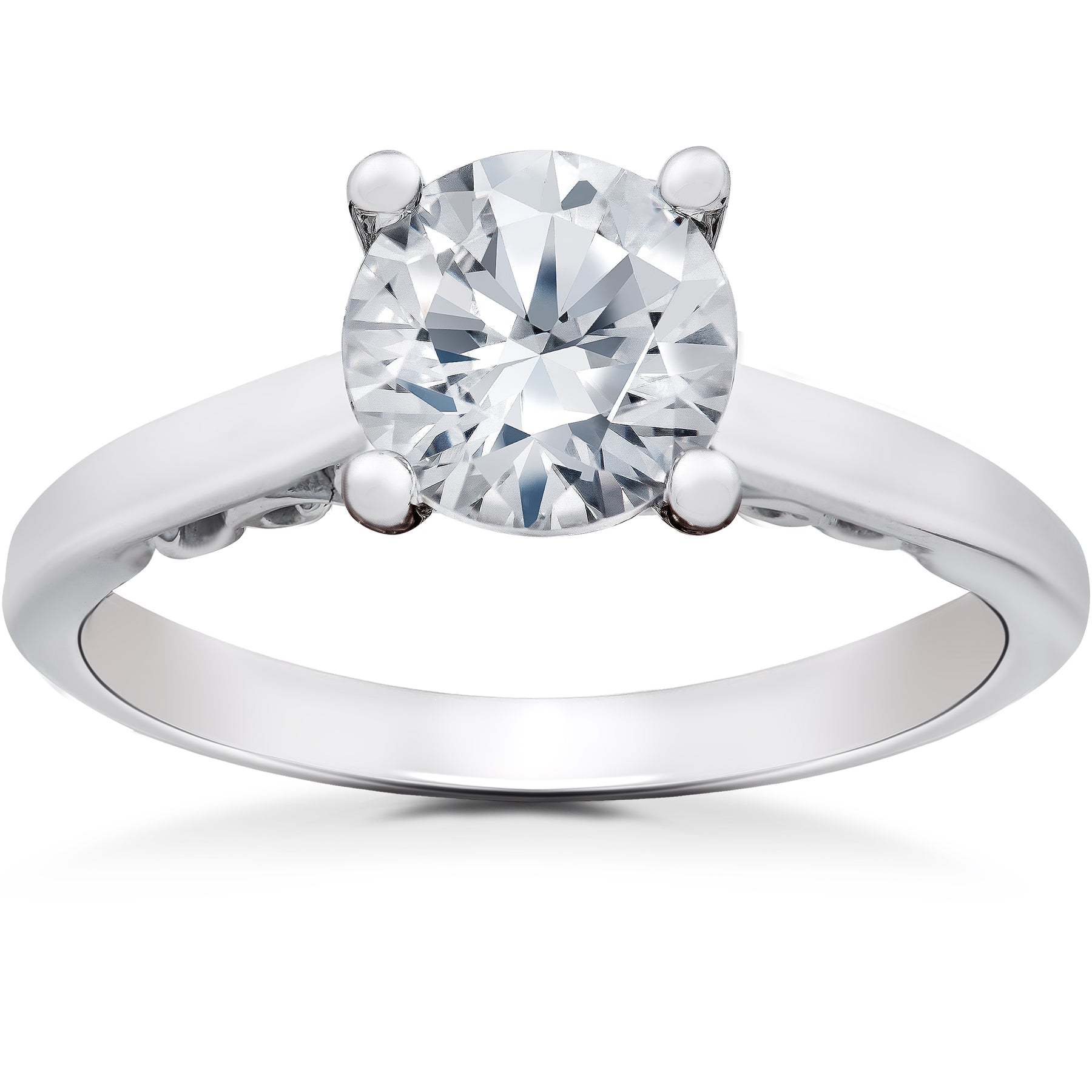 1 ct Lab Grown Eco freundliche Diamant Gabriella Verlobungsring 14k Weißgold