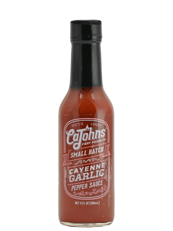 Chilisauce CaJohns Kleine Batch Klassische Cayenne Knoblauch 5 oz Hitze 3